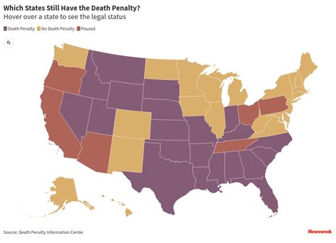 Map Shows Which States Have the Death Penalty .